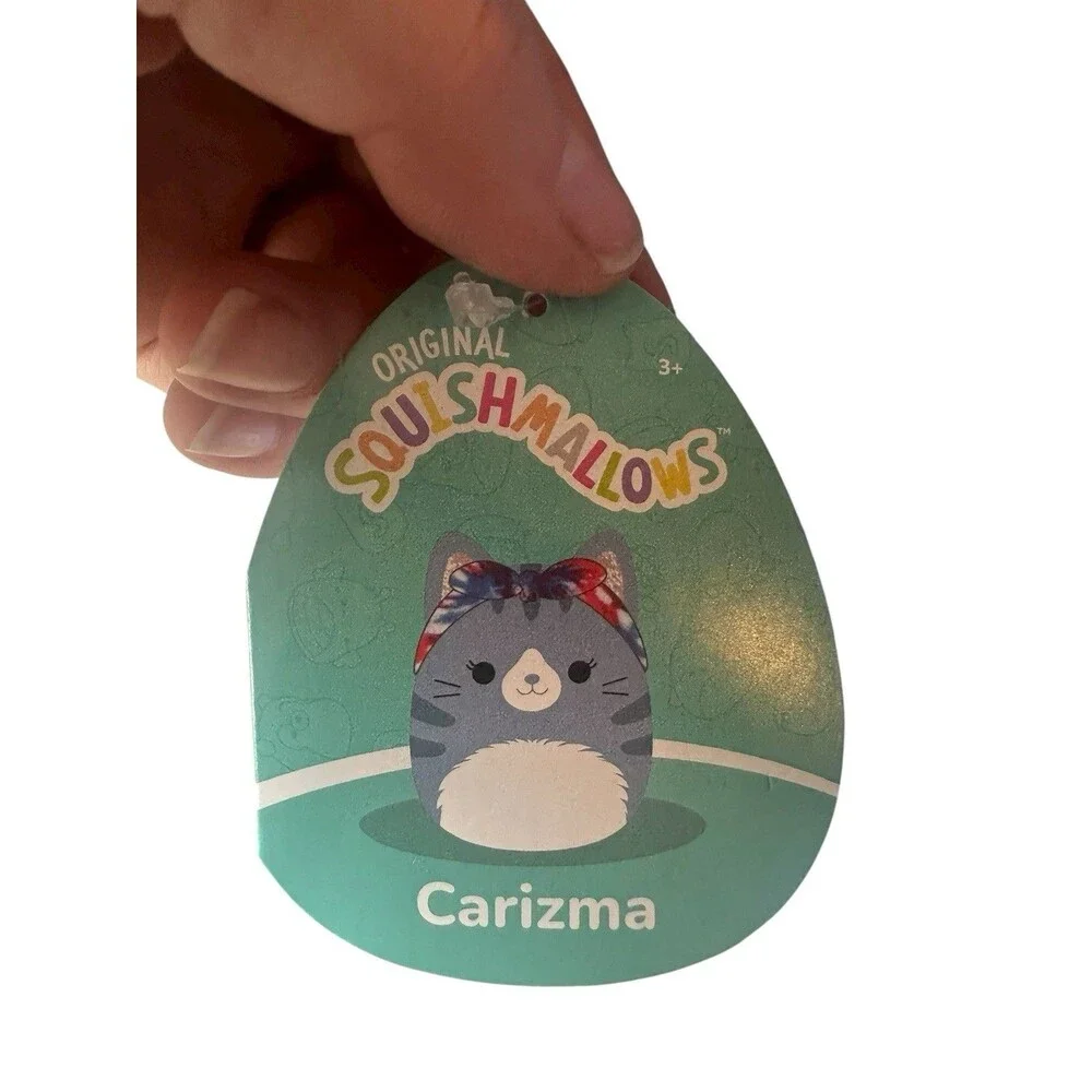 Squishmallows Summer 2024 Carizma the Cat 8 inch 4th of July Bandana NEW w Tags